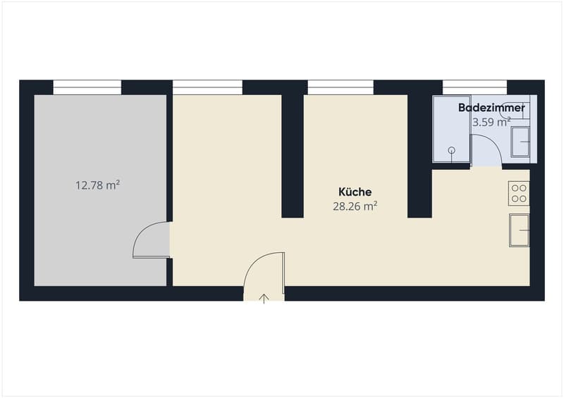 Charming 2.5 room attic apartment with old building charm (10)