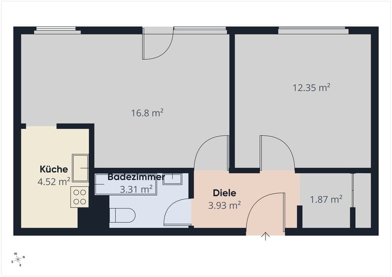 First occupancy after renovation: Bright 2.5-room apartment with balcony (9)
