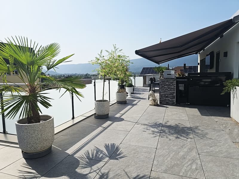 5½-room attic apartment with 152 m² terrace, direct lift access and whirlpool (2)
