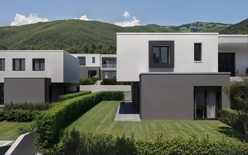 Neues Einfamilienhaus mit großem privatem Garten in Bedano (12)
