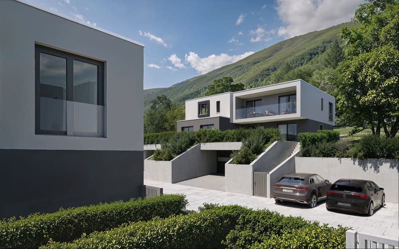 Neues Einfamilienhaus mit exklusivem Garten in Bedano (11)