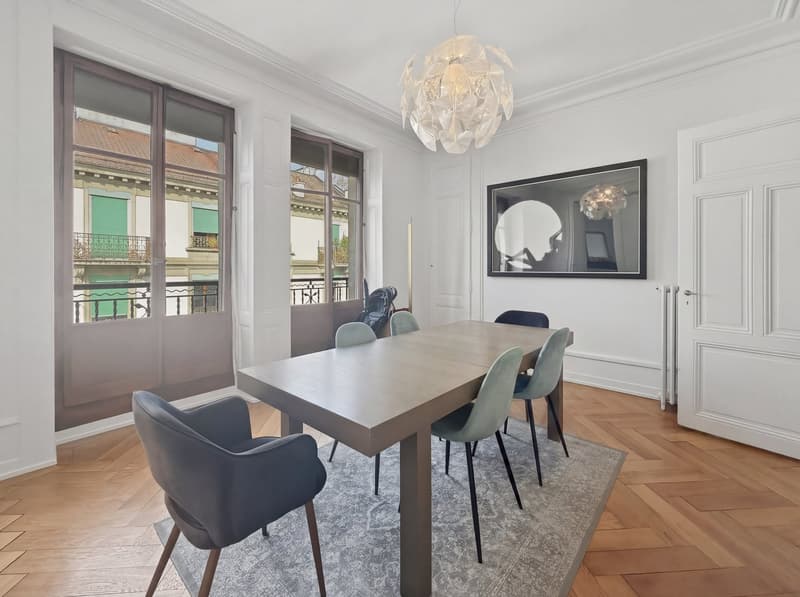 Charmant appartement de 5 pièces (2 chambres) au cœur de Genève – Boulevard Helvétique (4)
