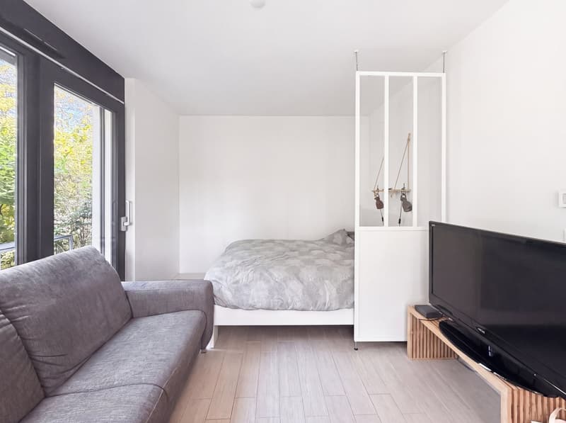 Rare ! Studio avec jardin et parking à Thônex (12)
