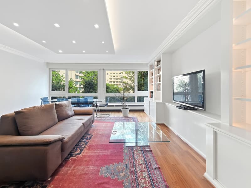 Lumineux appartement meublé de 3 pièces avec balcon – Route de Florissant, Genève (1)