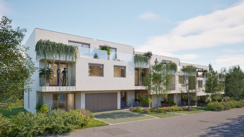 Projet résidentiel de six villas avec jardins privatifs (2)