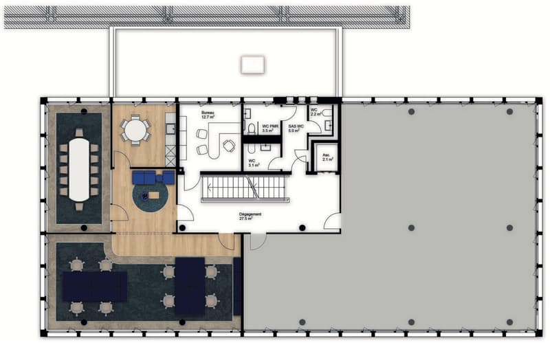 Uffici rinnovati da 150 m² a Cadolles (8)