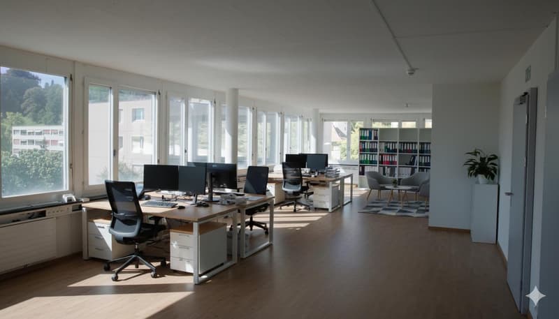 Uffici rinnovati da 150 m² a Cadolles (3)