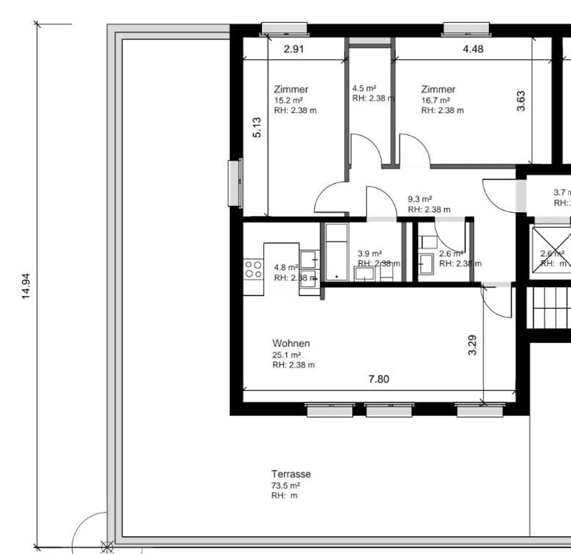 3.5-room apartment in the immediate vicinity of the Aare (6)