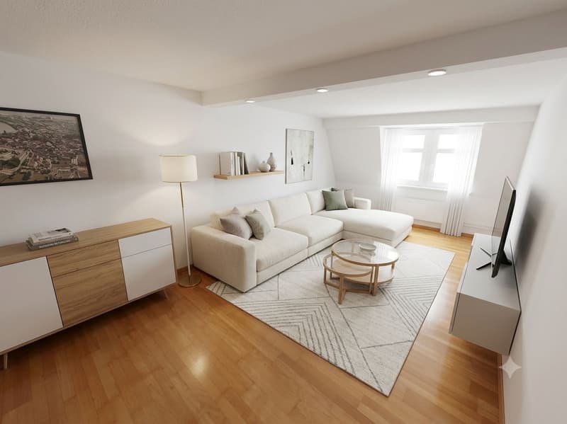 Charmant appartement mansardé avec terrasse dans la vieille ville d'Arbon (1)