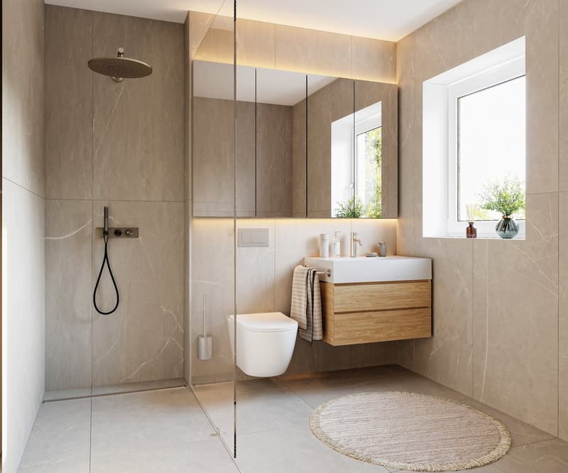 Charming 3.5 room new apartment with large 14m2 balcony in Saxon! (5)
