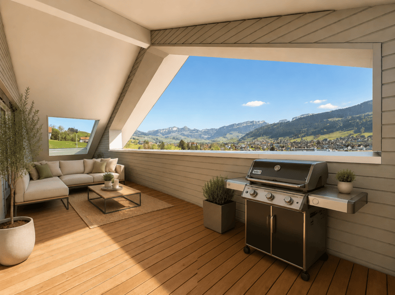 Penthouse stiloso con vista panoramica & privacy (1)