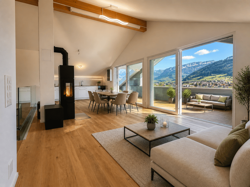 Penthouse stiloso con vista panoramica & privacy (2)