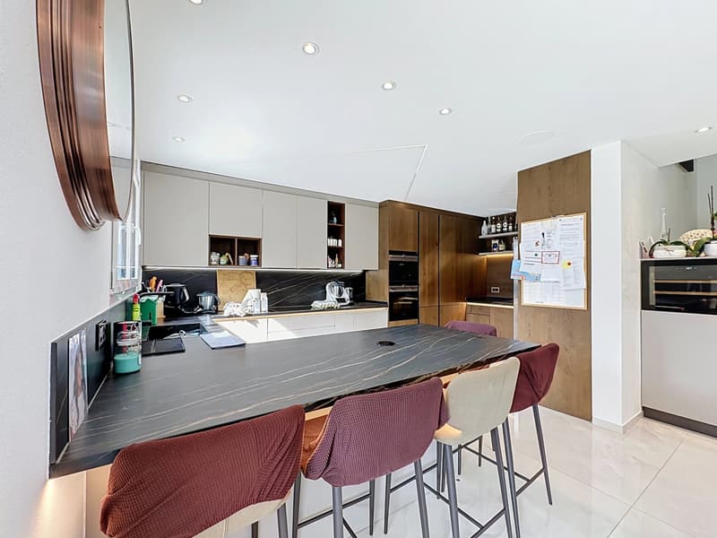 Villa moderne 9 pièces à Collombey - Terrasses, jardin, jacuzzi et pisicine (8)