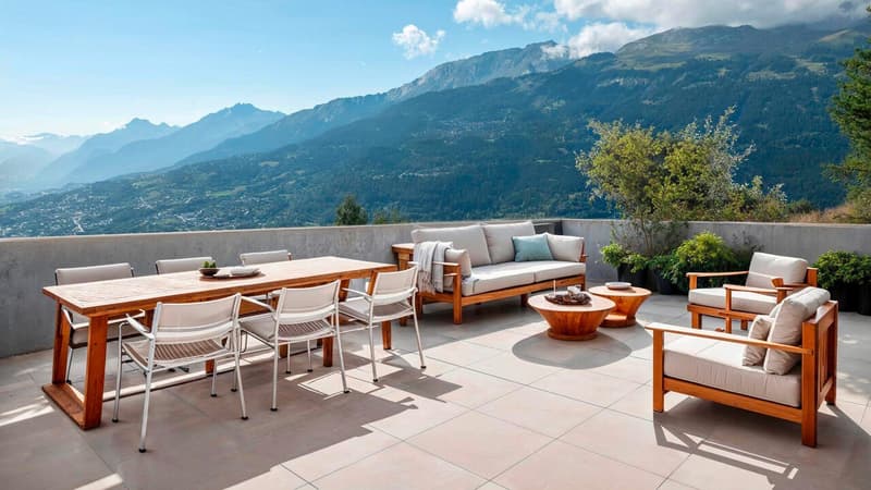 Vue depuis la terrasse (Rendu photo) / View from the terrace (Photo rendering) / Vista dalla terrazza (Foto rendering)