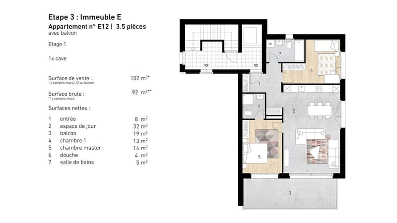 Plans - Frâne Appartement E12 / Plans - Frâne Apartment E12 / Piani - Frâne Appartamento E12