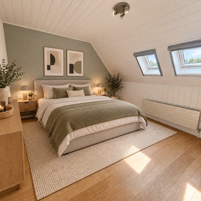 Visualisierung Schlafzimmer (Dachgeschoss 2)