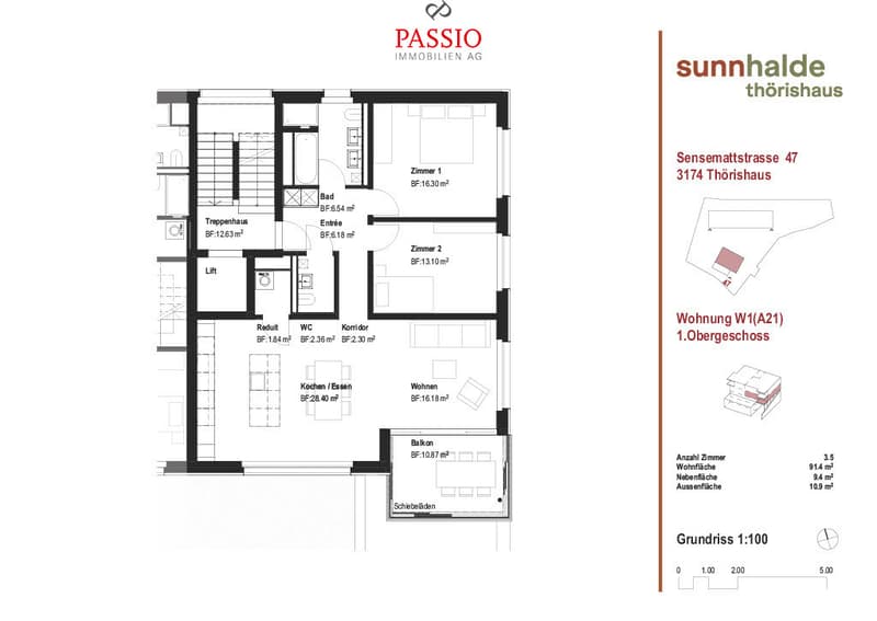 Modern 3.5-room new building apartment with high-quality finishes (3)
