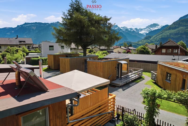 Mobile home in chalet style with spectacular 3-peak view (2)