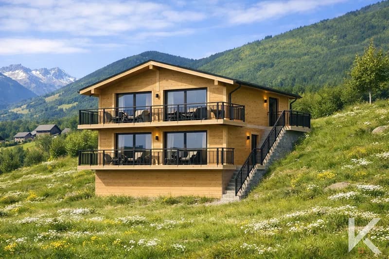 Prachtvolle 3.5-Zimmer-Wohnung in einem neu gebauten Chalet (1)
