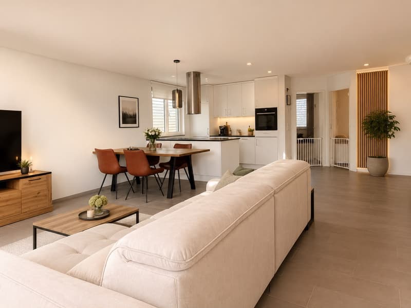 Bright 4.5-room apartment with balcony and beautiful view in Kestenholz (4)