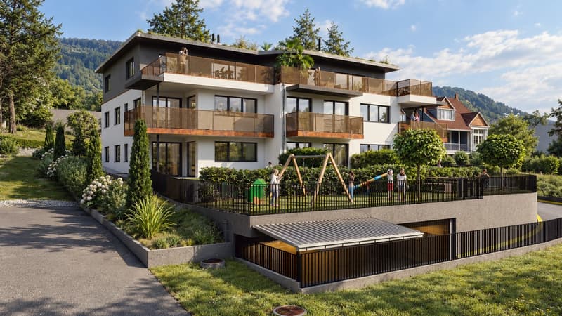 Moderne 3.5-Zimmer-Neubauwohnung mit Balkon und Kamin in Grenchen (2)