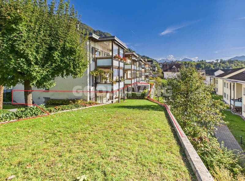 Vivere con prospettive - appartamento con terrazza di giardino in una posizione molto richiesta a Greppen (9)