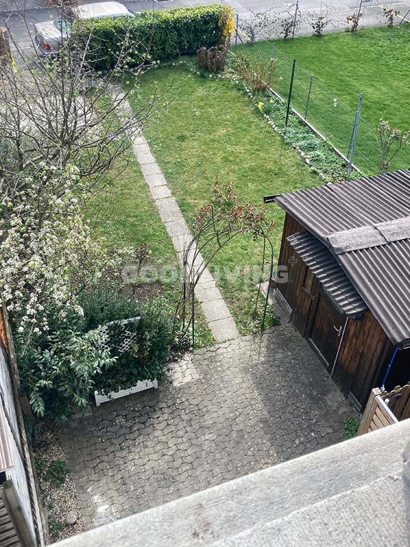 Garten mit Gartenschopf