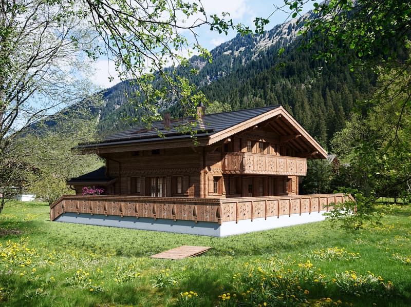 Idyllisches 5½-Zimmer Neubau-Chalet mit Bergsicht (2)