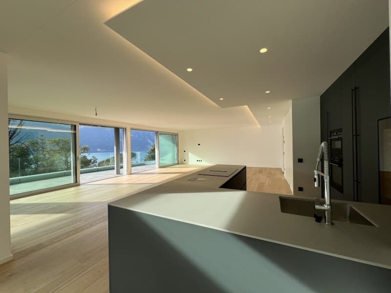 Fabulous attic with beautiful covered terrace and enchanting panoramic view of the lake (4)