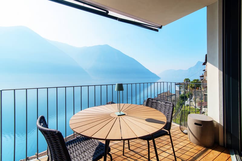 FANTASTICO APPARTAMENTO 3.5 LOCALI ARREDATO - CON SPLENDIDA VISTA SUL LAGO DI LUGANO (6)