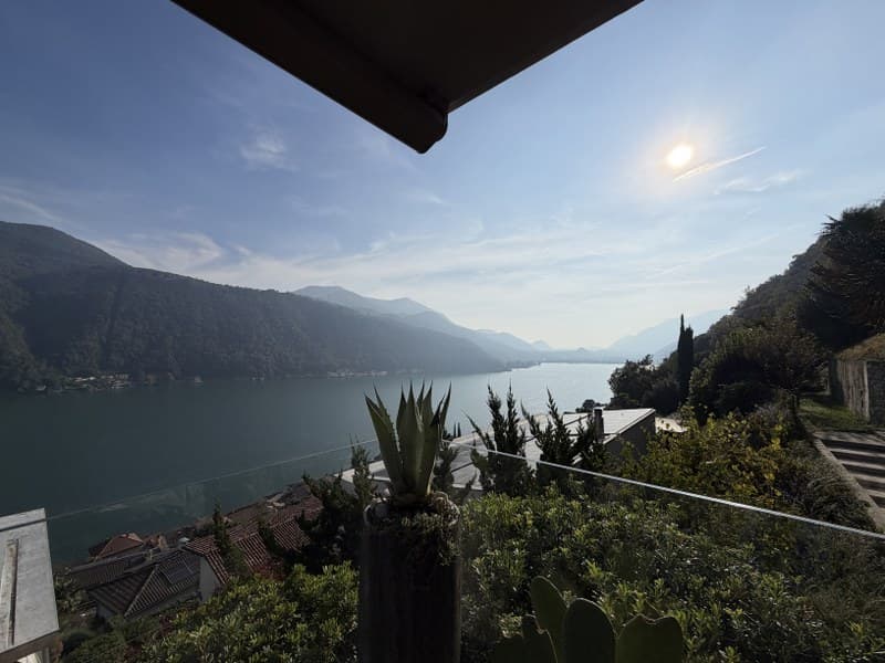 APPARTAMENTO DI 3,5 LOCALI ARREDATO CON VISTA LAGO, GIARDINO E TERRAZZE PANORAMICHE (5)