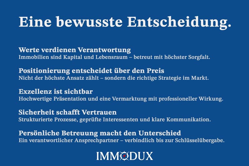 Advertisement for real estate services, emphasizing trust, professionalism, and personal attention.