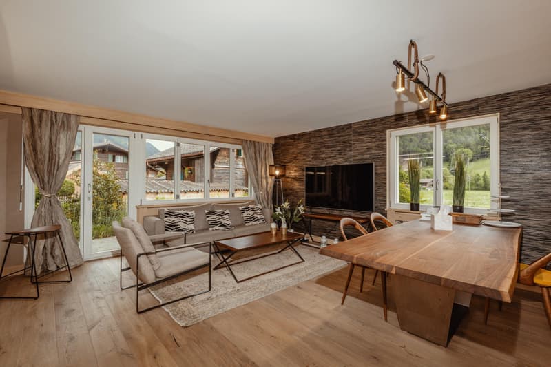 Modern second residency Flat in Gstaad Center (1)