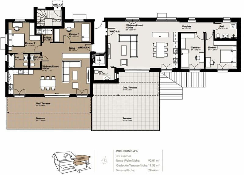 Newly built 3.5-room apartment with large terrace (10)
