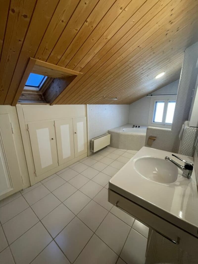 Grosses Bad mit Wanne und Dusche