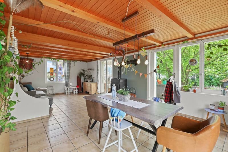 Wohn- und Esszimmer EG mit Zugang Garten