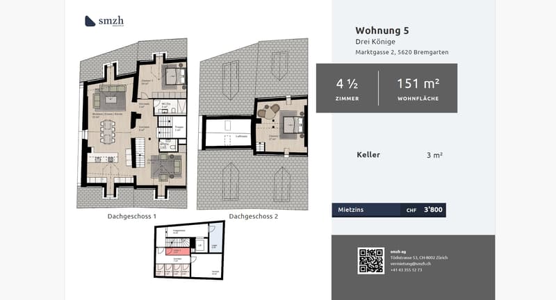 Charming, extensively renovated 4.5-room attic maisonette apartment (2)