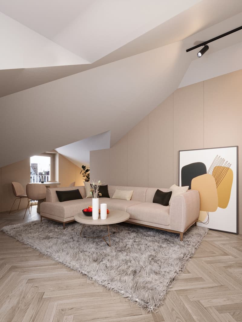 Stylish 2-room attic apartment in Zurich with high-quality furnishings (2)