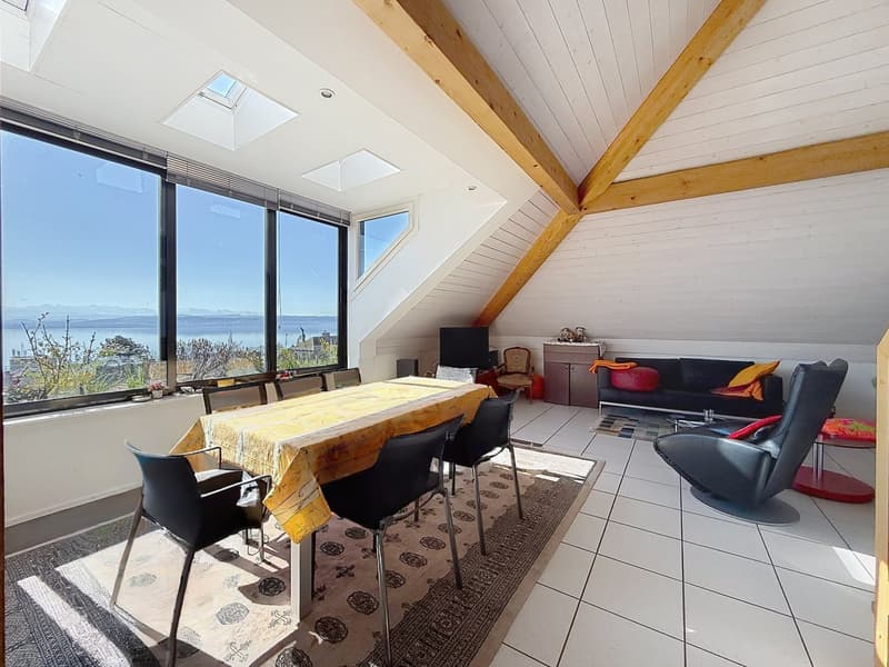 Duplex con vista panoramica sul lago e le Alpi – Gorgier (2)