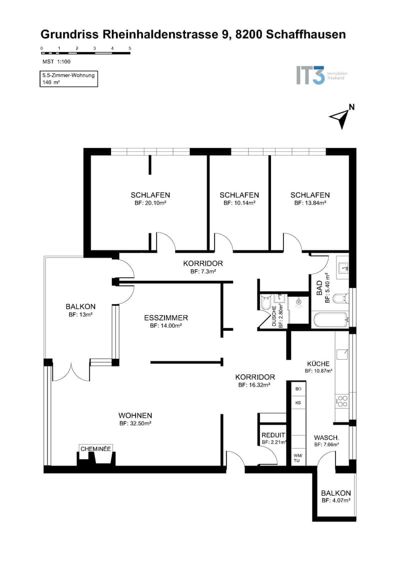 Grosszügige 4.5-Zimmer-Wohnung mit Balkon und herrlichem Ausblick in Schaffhausen (4)