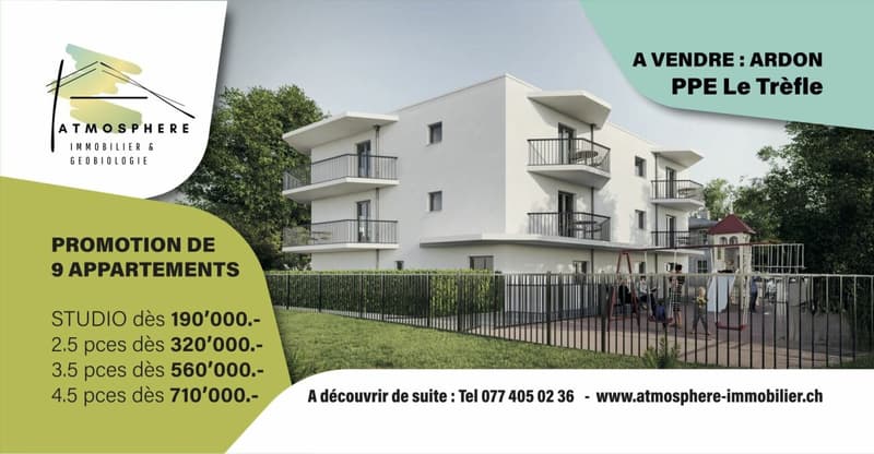 Ardon - Résidence Le Trèfle, 3.5 pces neuf au 1er étage (5)