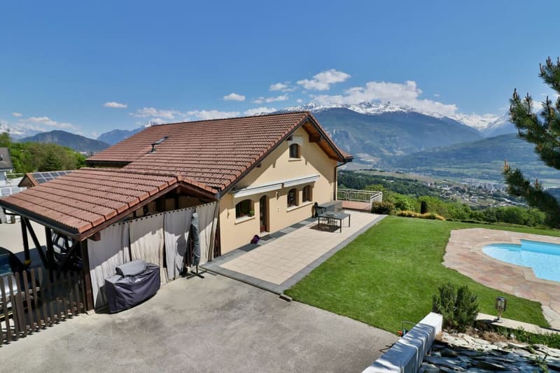 Villa with pool in Savièse - Panoramic view (9)