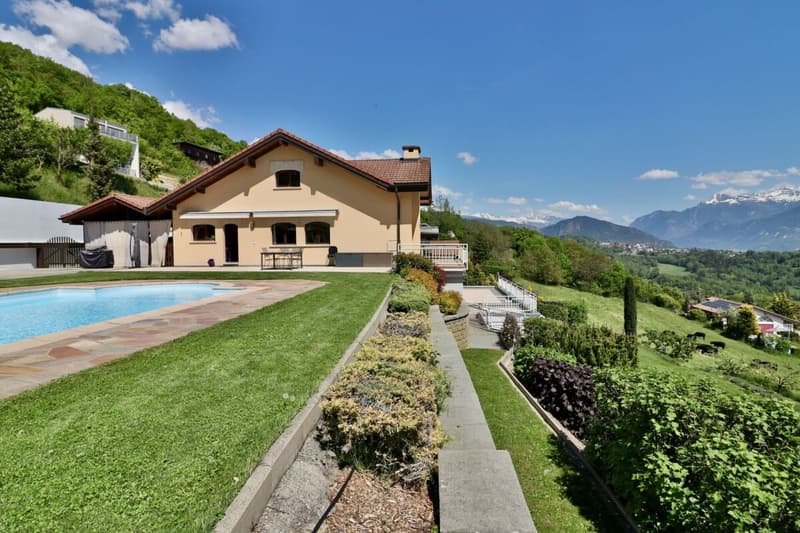 Villa with pool in Savièse - Panoramic view (10)