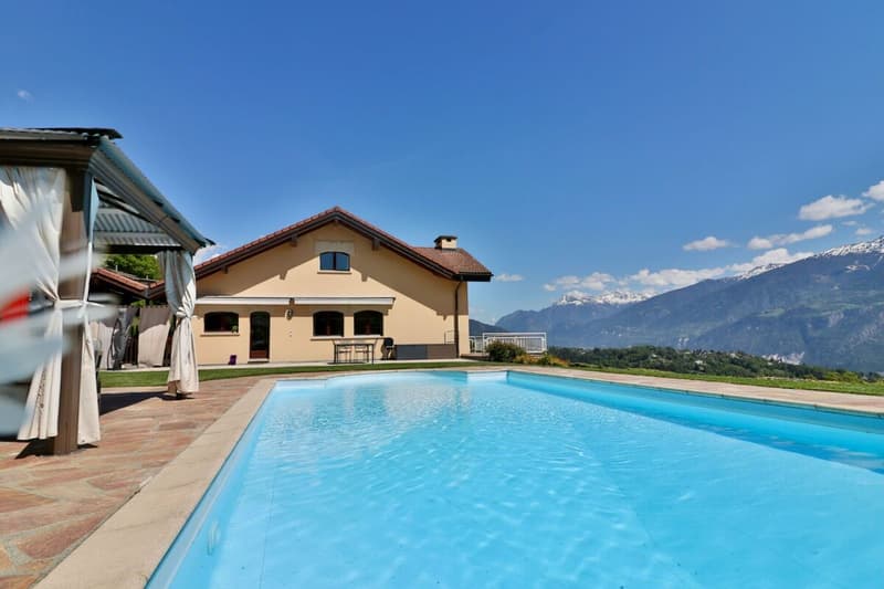 Villa with pool in Savièse - Panoramic view (6)