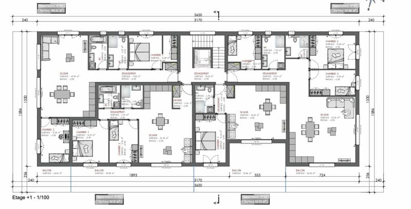 Lot 104 - 3.5 pces neuf dans Immeuble Gourmette de 6 appartements (1)