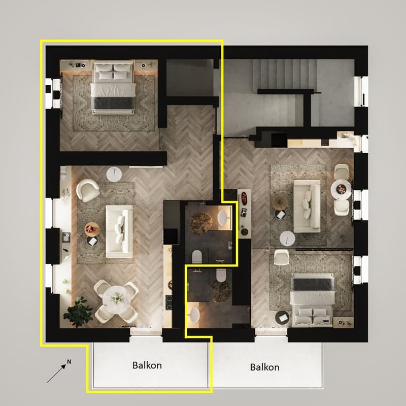 Moderne, kernsanierte und vollmöblierte 2- 2.5-Zimmer-Appartements in Altstetten. (10)