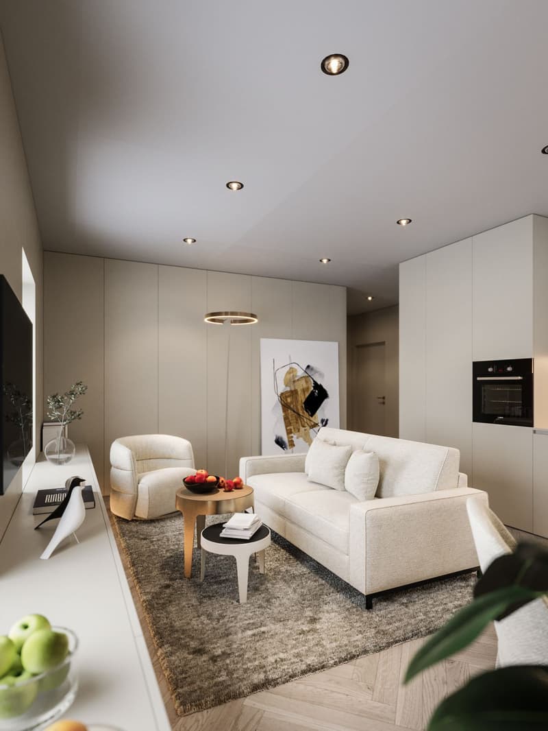 Moderne, kernsanierte und vollmöblierte 2- 2.5-Zimmer-Appartements in Altstetten. (2)