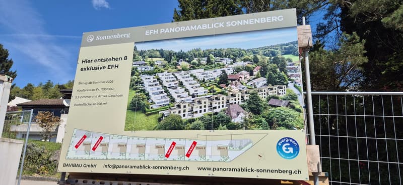Neubau 5.5-ZI-EFH mit Attika-Geschoss / Reinach AG - Sonnenlage mit Weitblick (15)