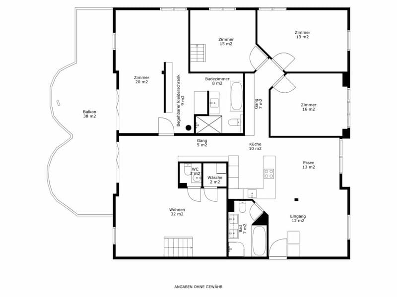 Grundrissplan OG (nicht massstabsgetreu)