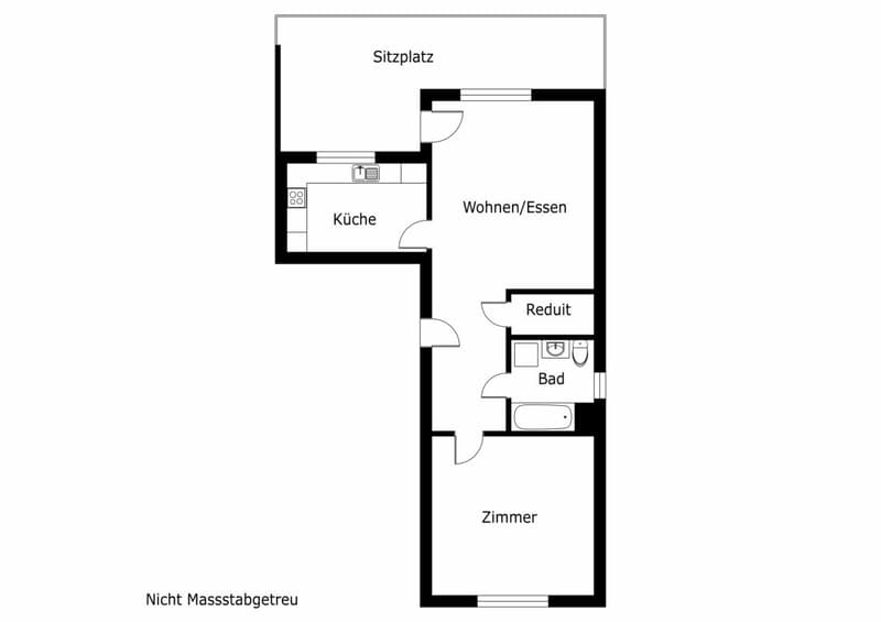 Schöne 2 1/2-Zimmer-Gartenwohnung (12)